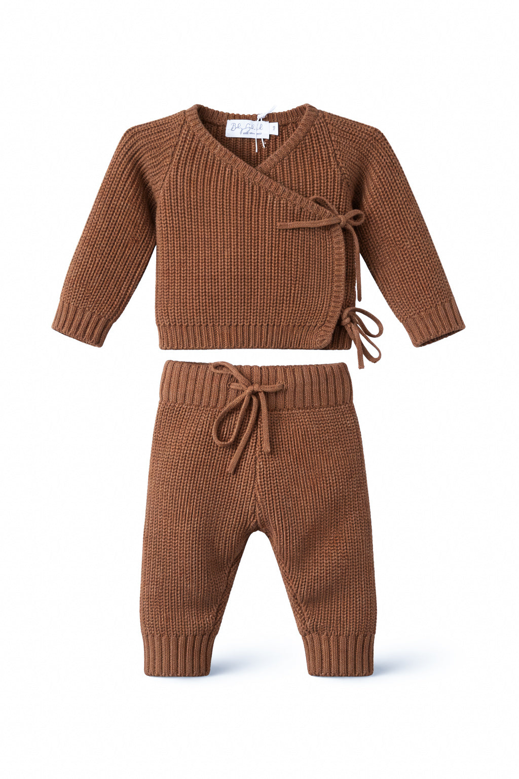 Double side tie set - milk chocolate