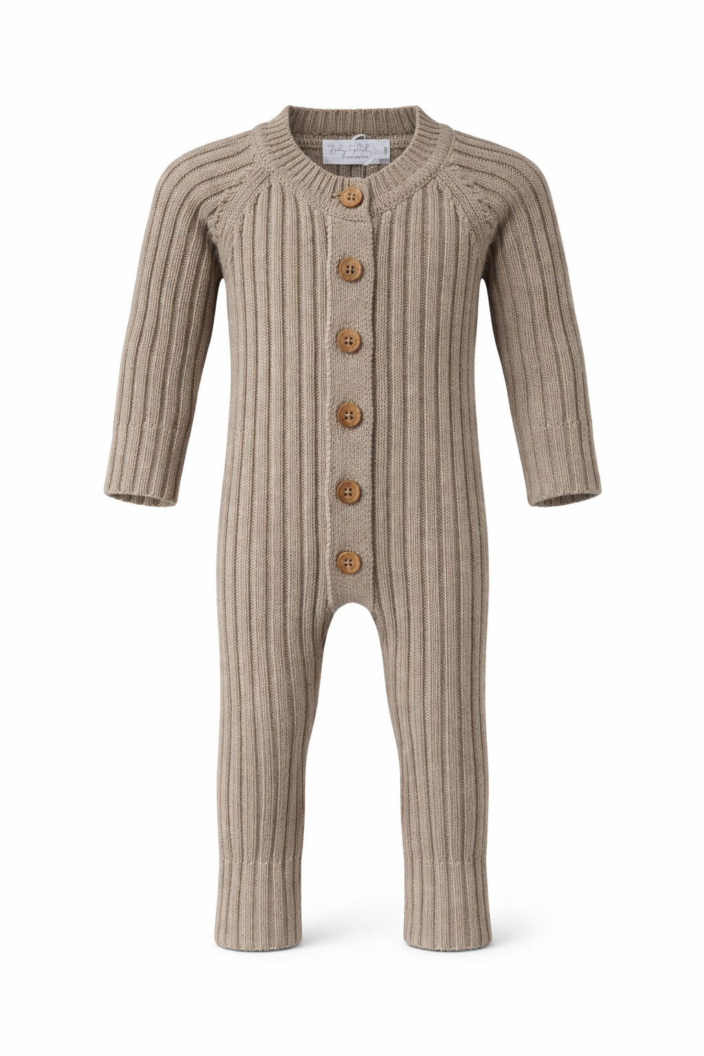 Chunky knit coverall - mushroom
