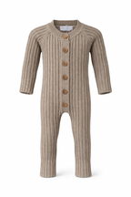 Chunky knit coverall - mushroom