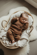 Double side tie set - chocolate milk