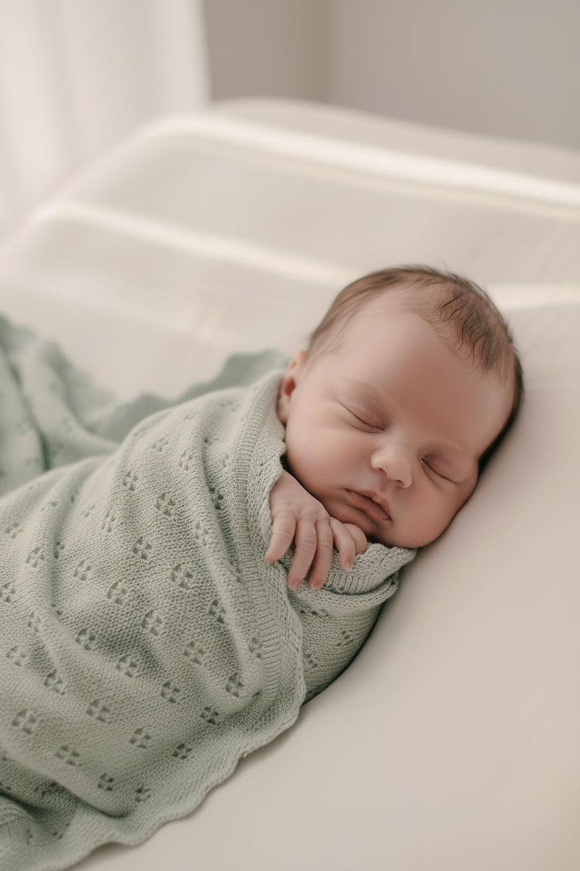 Zoomed portrait baby blanket image